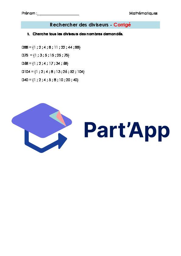 Maths 7H-8H - Recherche de diviseurs (fiche d'exercices + corrigé)_3
