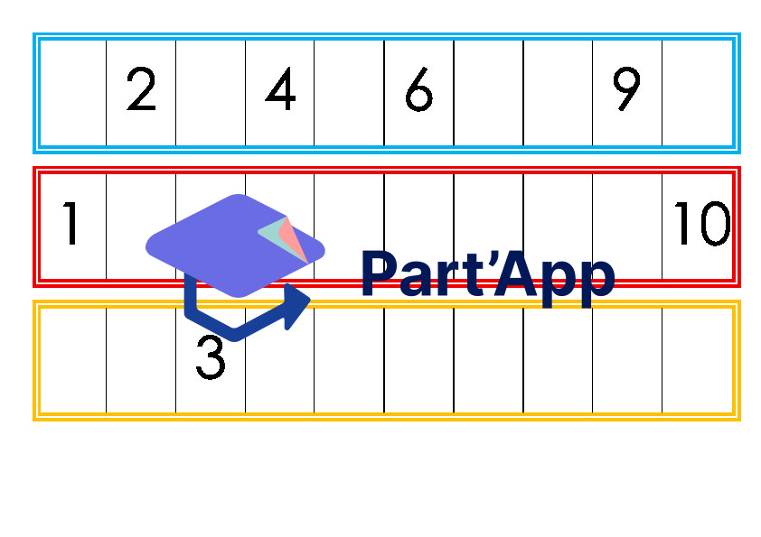 Bandes numériques à trous, 1 à 10 (1P)_3