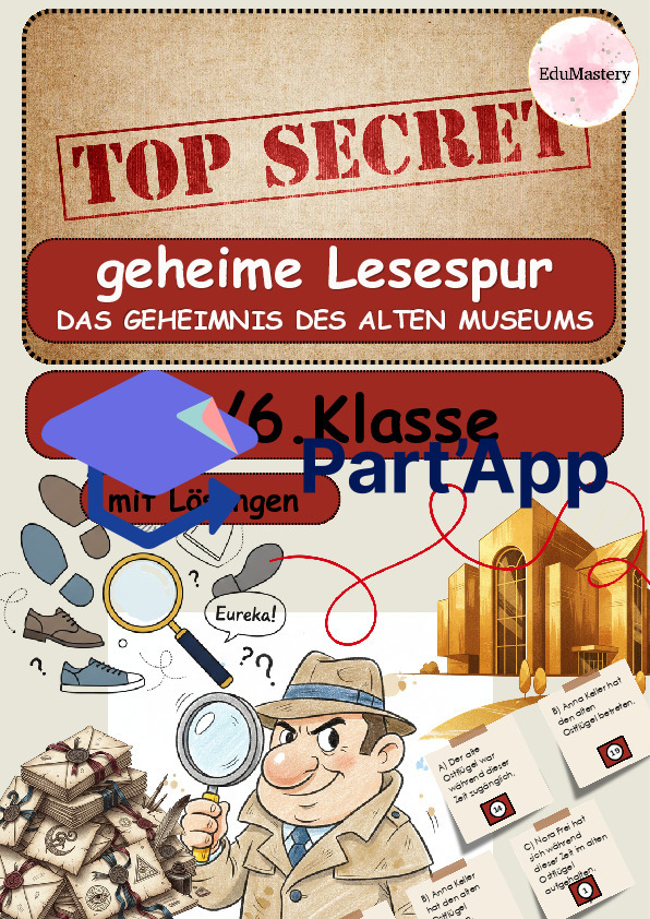 Parcours de lecture pour les classes de 5e et 6e en allemand – Le secret du vieux musée | Roman policier, promotion de la lecture et compréhension écrite_6