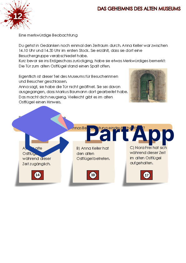 Parcours de lecture pour les classes de 5e et 6e en allemand – Le secret du vieux musée | Roman policier, promotion de la lecture et compréhension écrite_4
