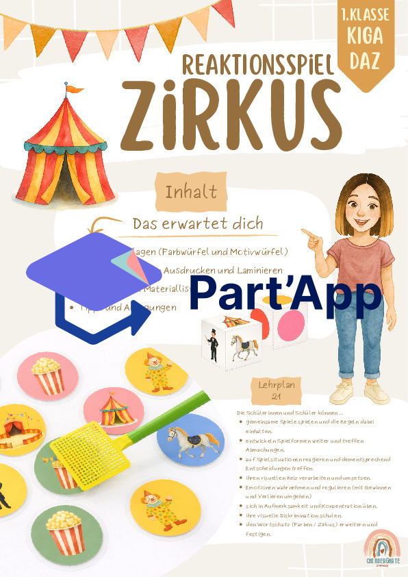 Jeu de réaction (jeu de la tapette à mouches) sur le thème du cirque_2
