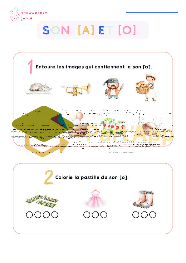3P 4P - français - fiches - son a et o_2