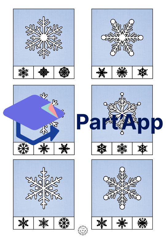 Cartes à agrafer Flocon de neige Ombre_22