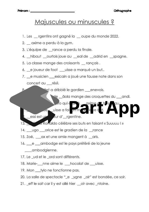 Français 7H-8H - Majuscules ou minuscules (fiche d'exercices 1)_2