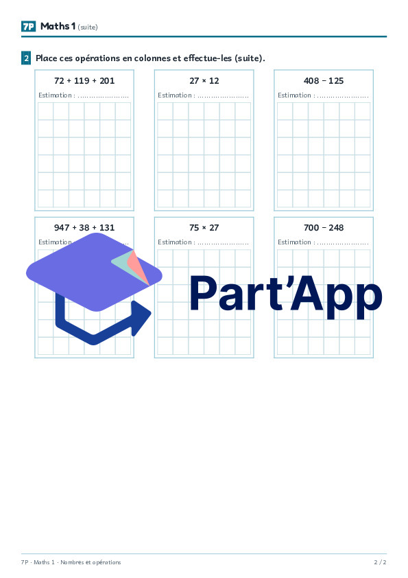 Maths 7P – Dossier nombres et opérations : 31 fiches pour devoirs ou travail autonome_3