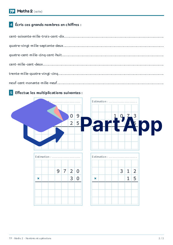 Maths 7P – Dossier nombres et opérations : 31 fiches pour devoirs ou travail autonome_5