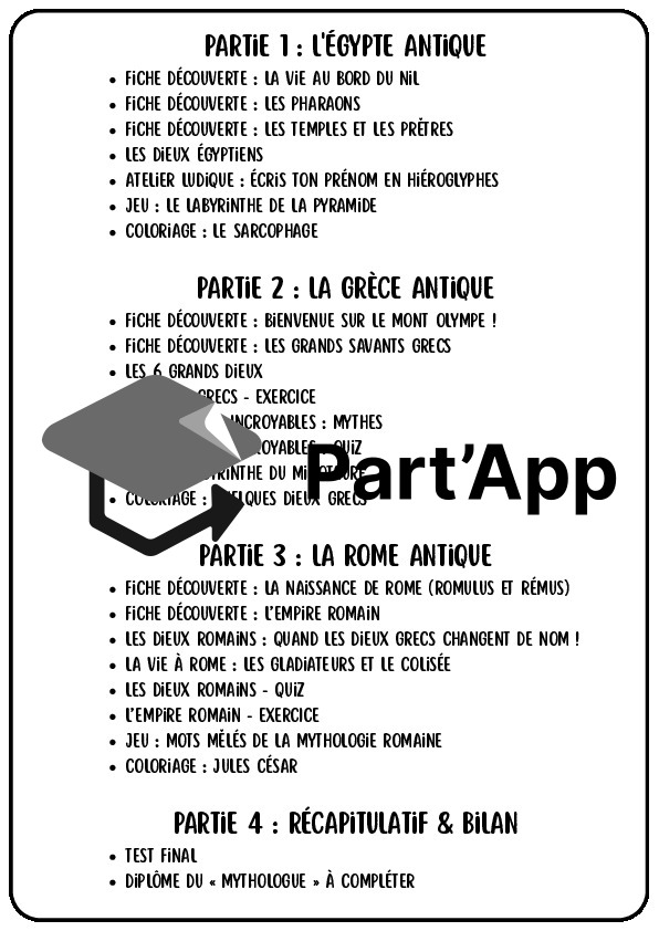 Dossier découverte des Mythologies de l’Antiquité 5H-6H – Égypte, Grèce & Rome Antique | 46 pages de Fiches, Jeux & Quiz_3