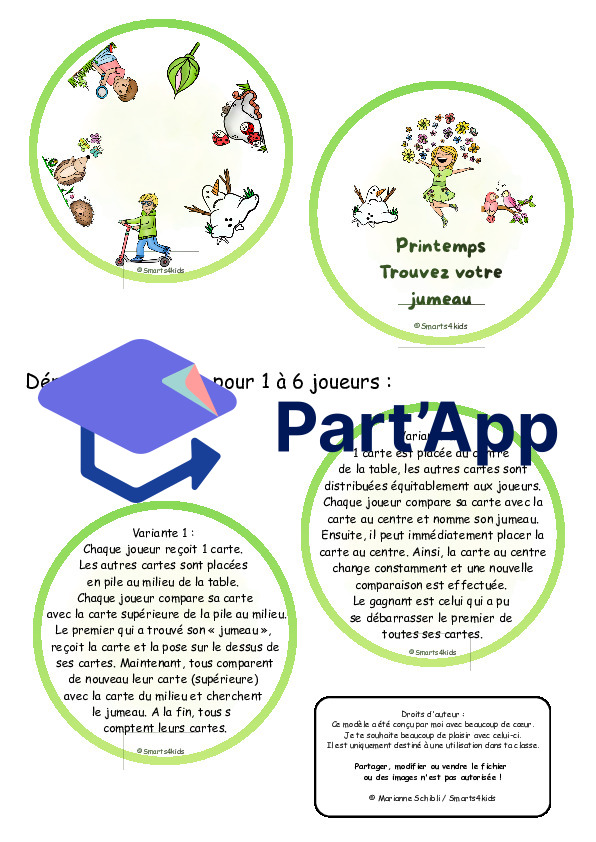🌷Printemps Trouvez le vocabulaire Zwiling Nature DaZ Dobble®_11