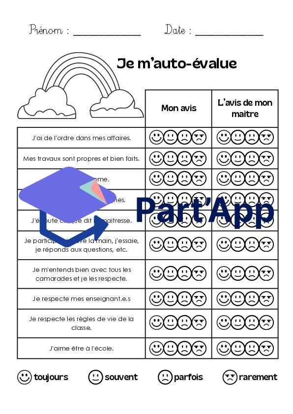 Auto-évaluation pour les retours aux parents_5