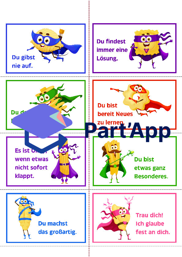 Mutmachkarten Pasta-Superhelden– Positive Affirmationen zum Schulanfang_3