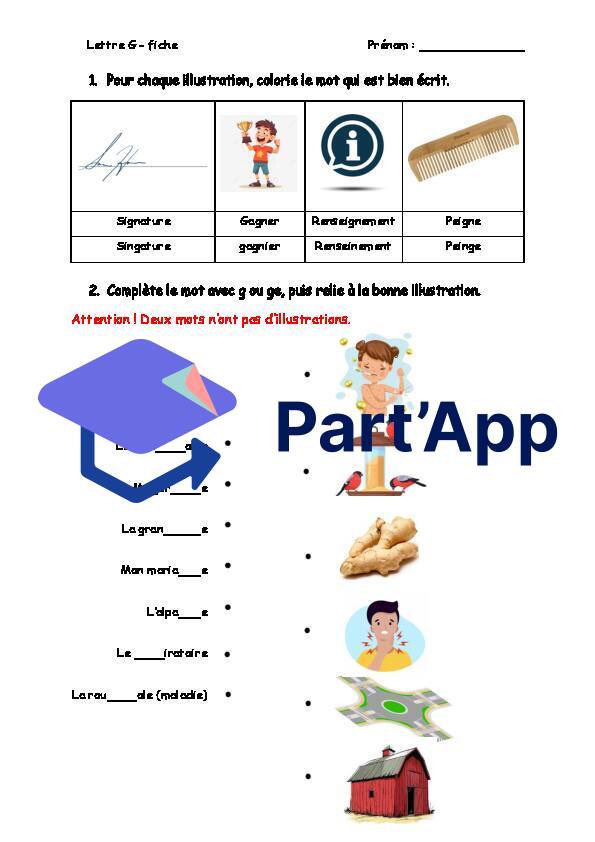 Fiche sur la lettre g 5H_2