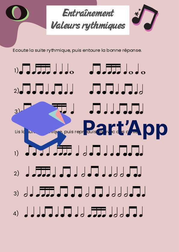 Tableau et exercices valeurs rythmiques_4