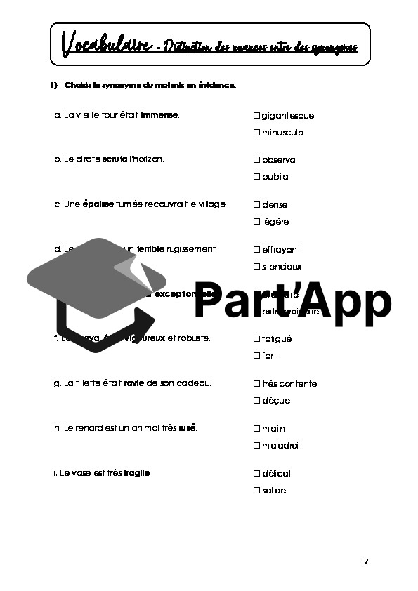 Français 8P - Dossier module 2 exercices_8