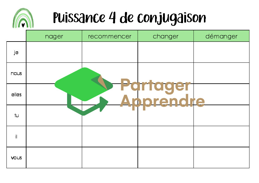 PUISSANCE 4 - VERBES EN CER ET GER_6