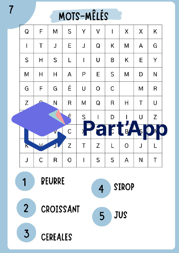 Mots-mêlés thématiques : "Les aliments" (7 grilles + corrigés inclus - Cycle 1 / 3H-4H)_9