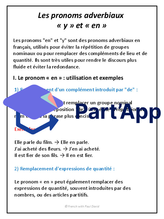 Les pronoms adverbiaux Y et EN_2