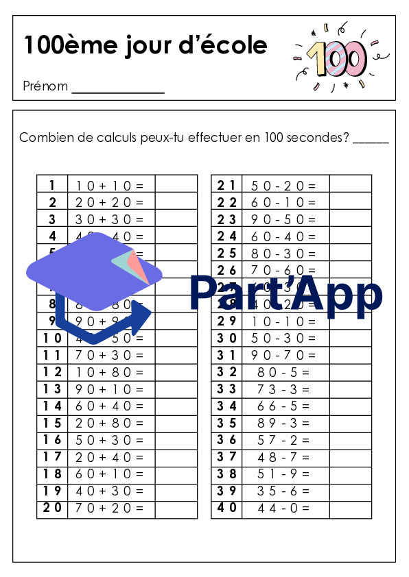 Mon 100ème jour d'école! - Chaque jour compte_4