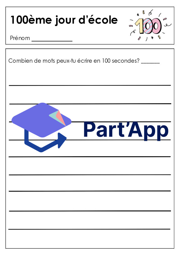 Mon 100ème jour d'école! - Chaque jour compte_5