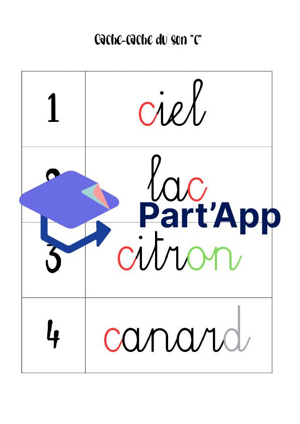 Jeu de lecture T4 - valeur de la lettre c_4