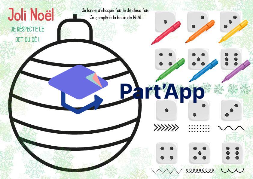 Ornement boule de Noël constellation du dé_2