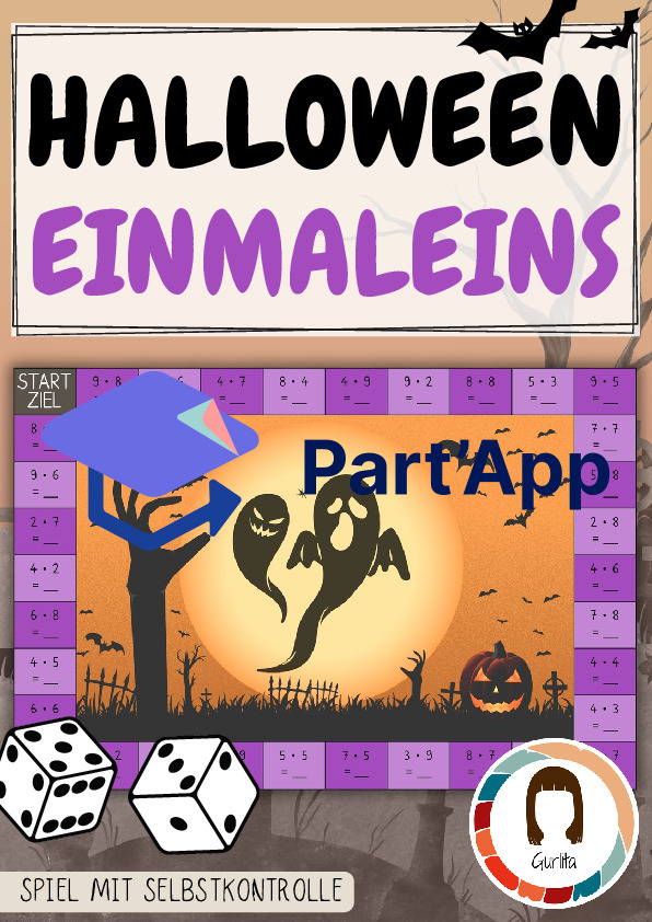 Jeu de dés « Les tables de multiplication » sur le thème d'Halloween_2