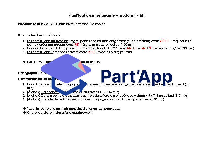 Module 1 nouveaux MER français 5H : Plan de travail, voc, activités ritulalisées, ETA_3