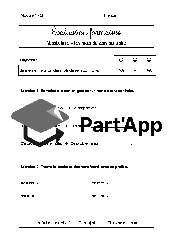 Evaluation formative 5P - Module 4_5