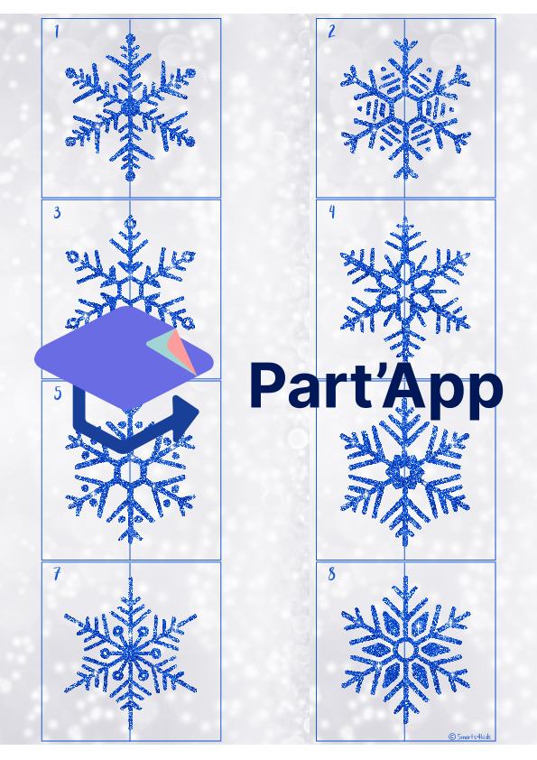 ❄ demi-étoiles de neige Puzzle flocon de neige Regarde bien l'hiver_2