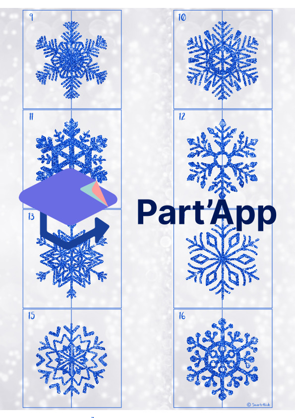 ❄ demi-étoiles de neige Puzzle flocon de neige Regarde bien l'hiver_4