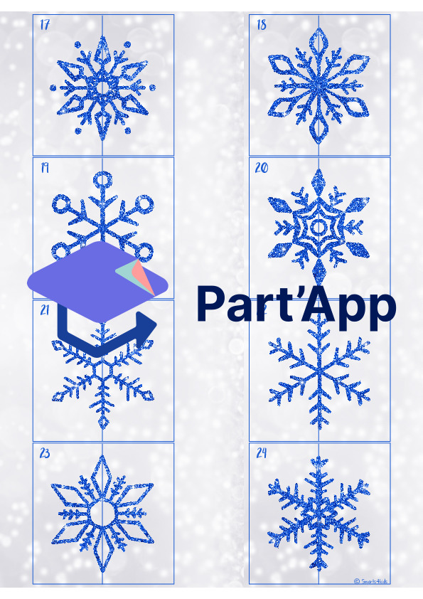 ❄ demi-étoiles de neige Puzzle flocon de neige Regarde bien l'hiver_6