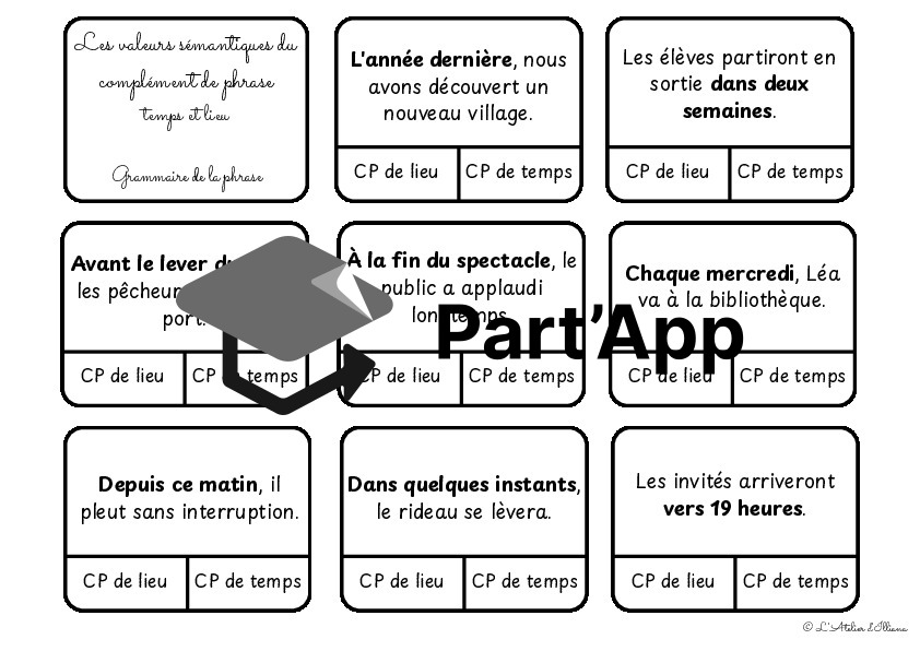 Cartes à pinces : Valeurs du complément de phrases (temps et lieu) - bords arrondis_6