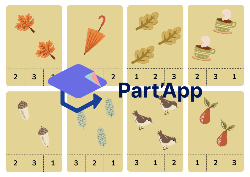 Maths dénombrement cartes à pince de 1 à 12 sur l'automne_4