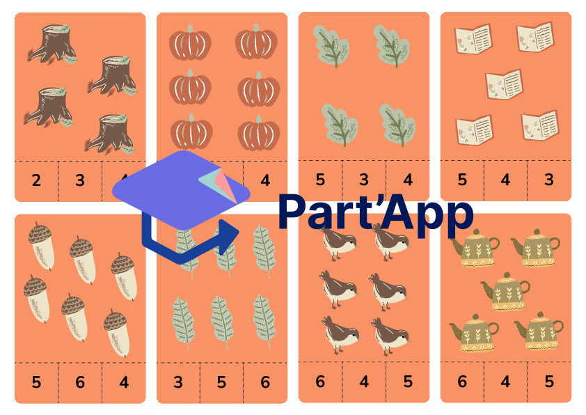 Maths dénombrement cartes à pince de 1 à 12 sur l'automne_6