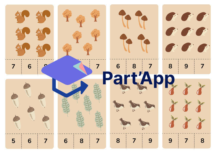 Maths dénombrement cartes à pince de 1 à 12 sur l'automne_7