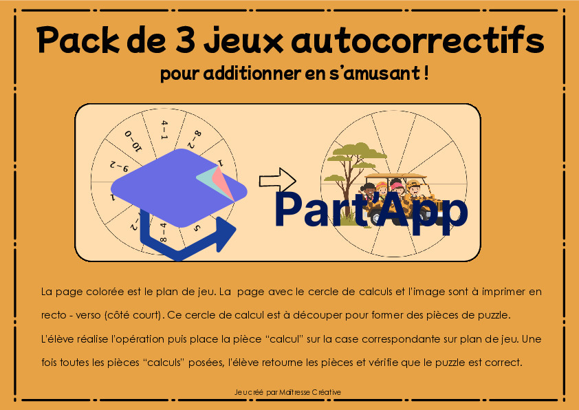 Puzzles autocorrectifs additions (<20)_2