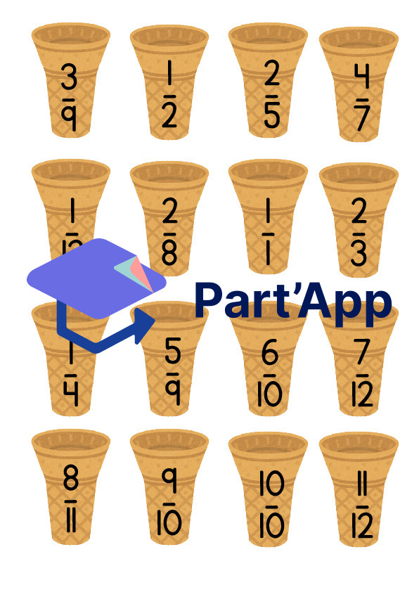 Jeu des fractions : Atelier ludique "Glaces" pour la classe – Mathématiques_4