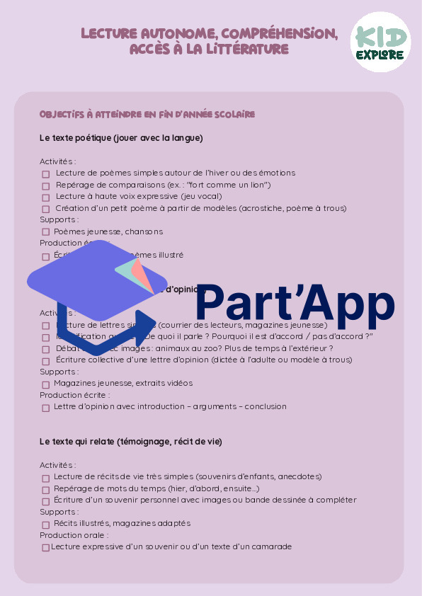 Planification annuelle de français 5H_9
