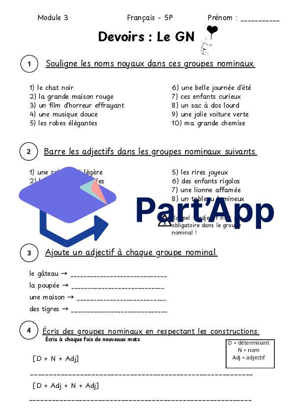 Fiche de devoirs - Module 3 - Le GN_2