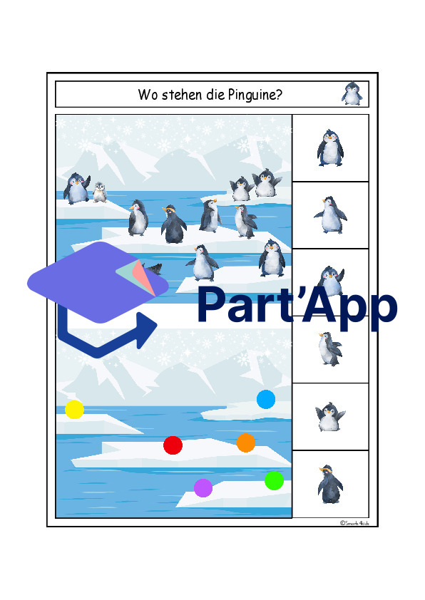 🐧 Carte à agrafer Pingouin Orientation spatiale_2