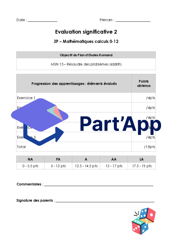 Évaluation mathématiques additions 0 à 12_2