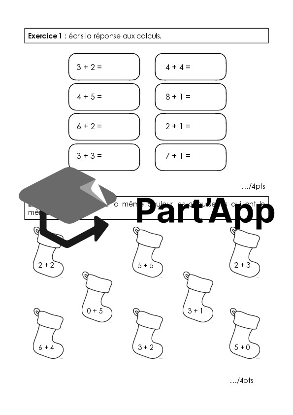 Évaluation mathématiques additions 0 à 12_3