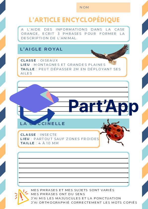Partie 2 L'article encyclopédique : fiche pour la production_3