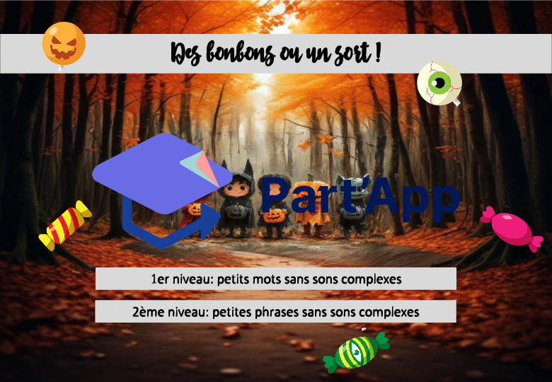 Jeu de lecture sons simples : Des bonbons ou un sort !_2