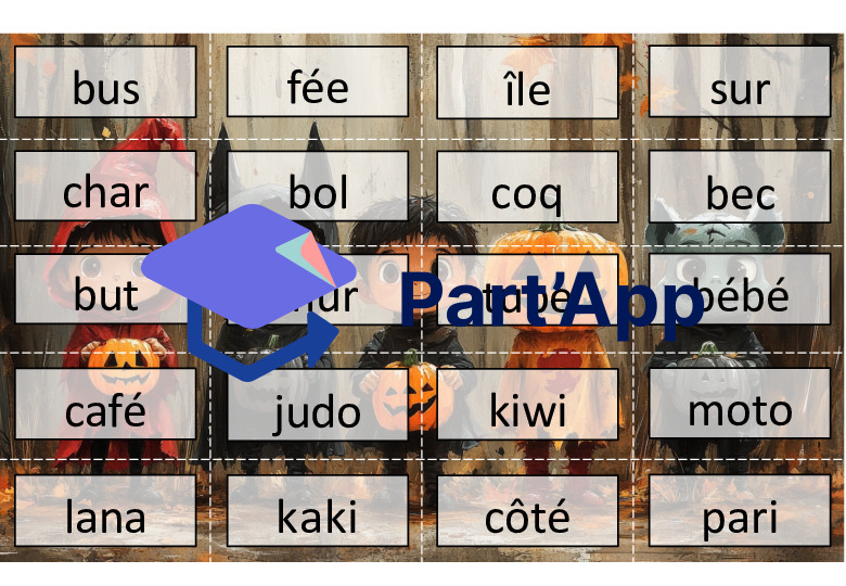 Jeu de lecture sons simples : Des bonbons ou un sort !_8