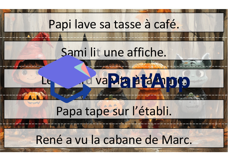 Jeu de lecture sons simples : Des bonbons ou un sort !_10