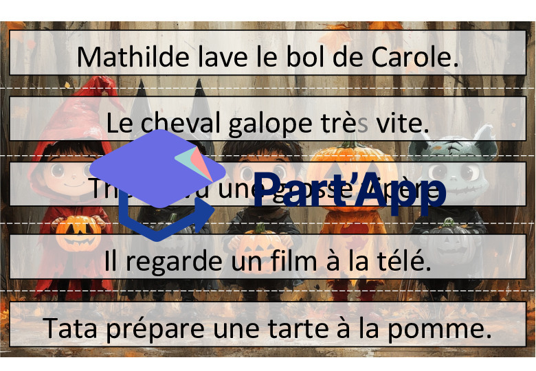 Jeu de lecture sons simples : Des bonbons ou un sort !_11
