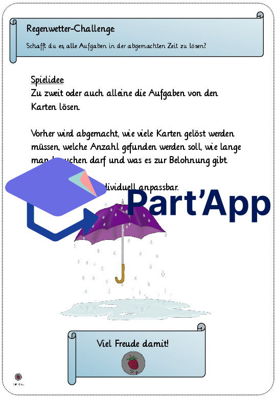 Regenwetter-Challenge-Spiel für verregnete Tage_3
