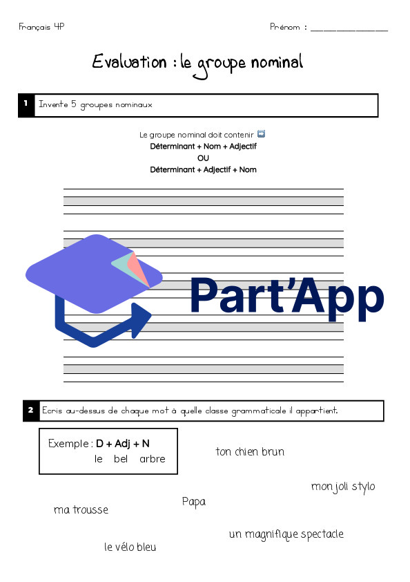 Evaluation - le groupe nominal_2