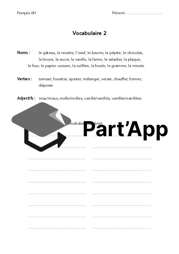 Devoirs de vocabulaire 6H_4