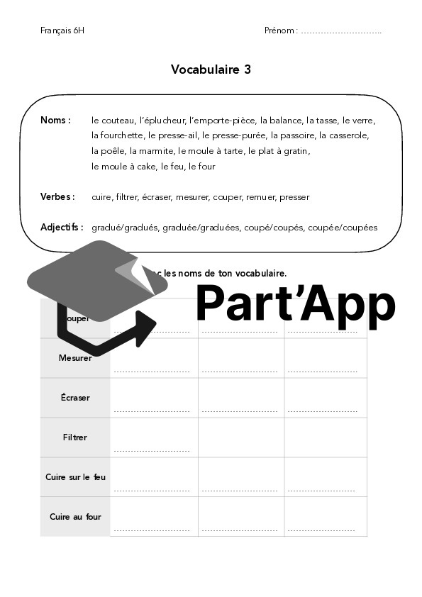Devoirs de vocabulaire 6H_6